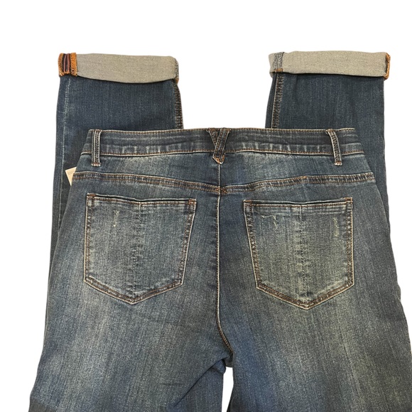 #290 ☑️Democracy Girlfriend Floral Embroidered Denim Jean - Picture 5 of 11